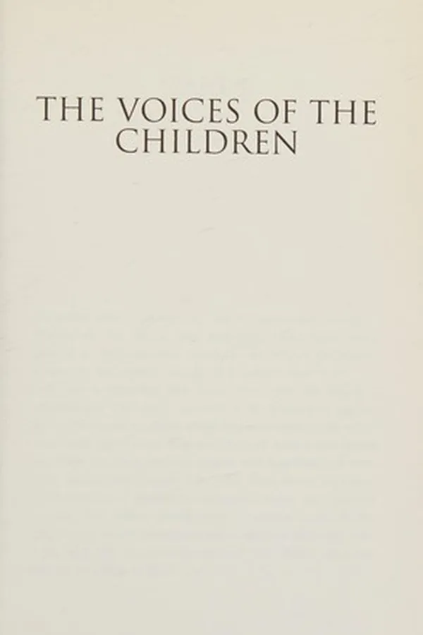Capa de The voices of the children