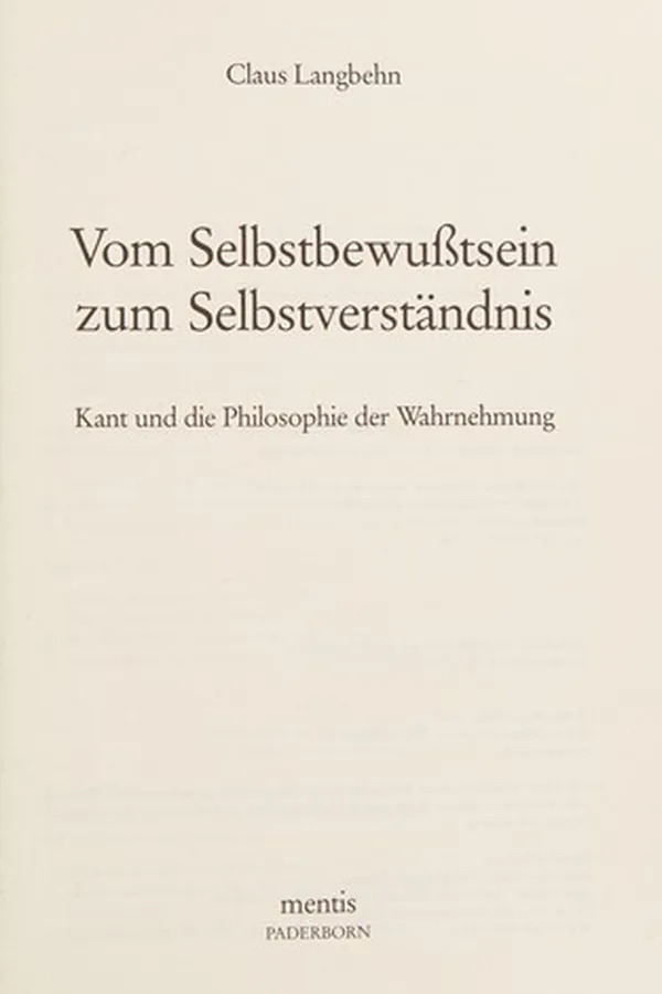 Capa de Vom Selbstbewusstsein zum Selbstverständnis