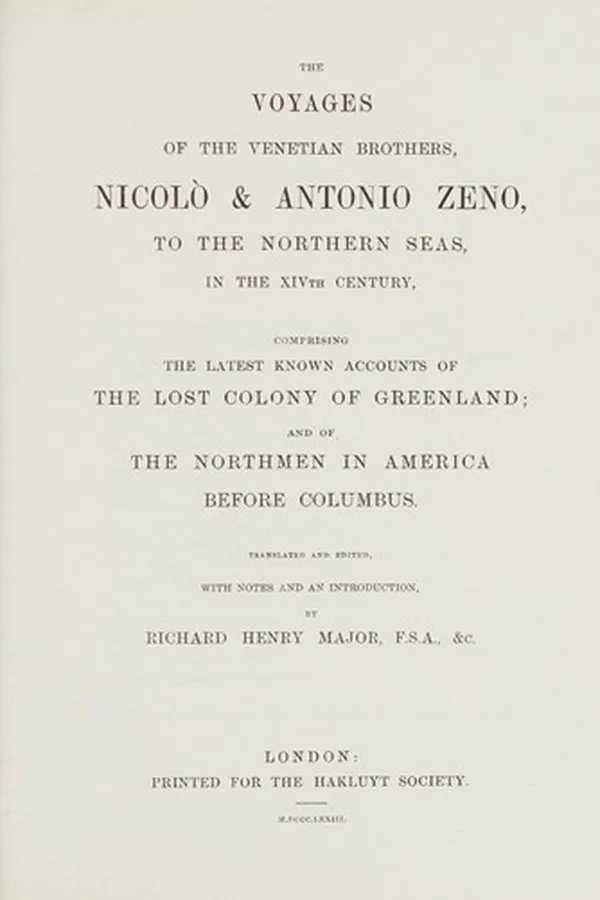 Capa de The Voyages of the Venetian Brothers, Nicoló & Antonio Zeno, to the Northern Seas in the XIVth Century