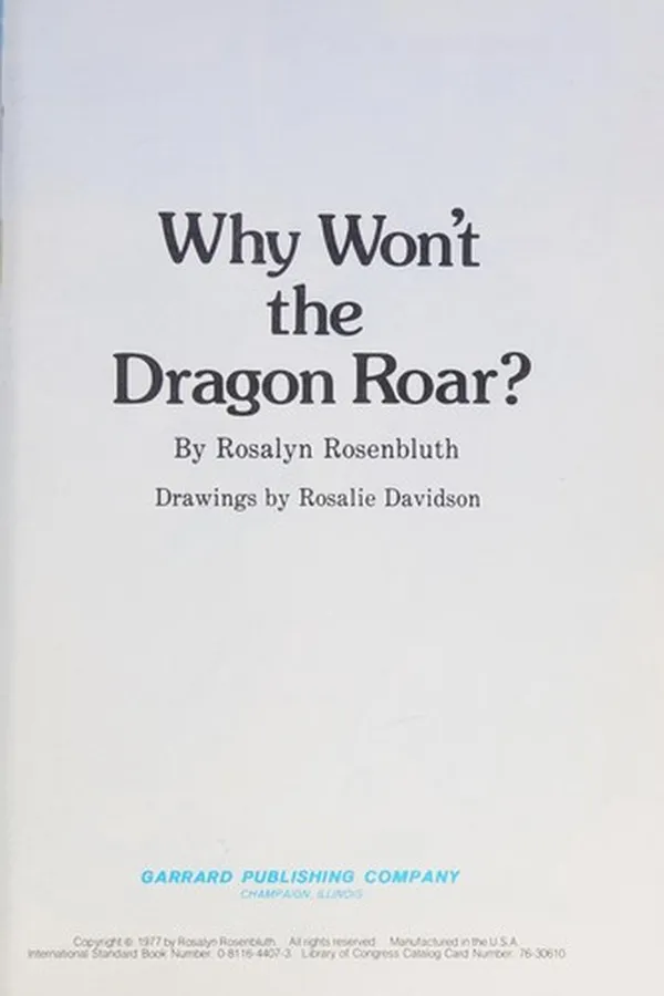 Capa de Why won't the dragon roar?