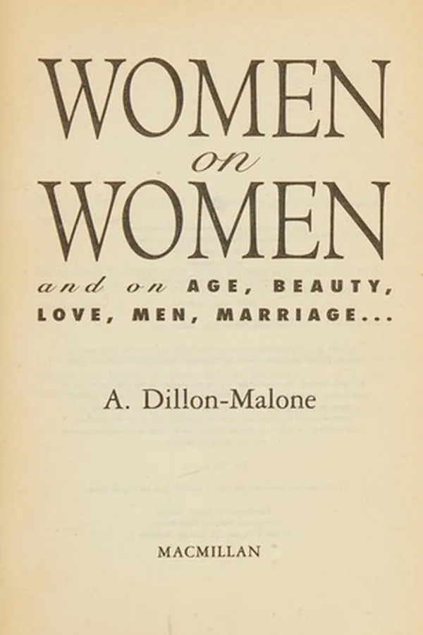 Capa de Women on women and on age, beauty, love, men, marriage--