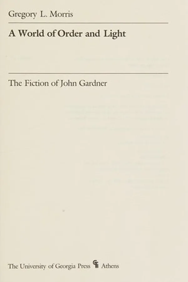 Capa de A world of order and light