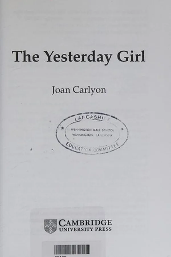 Capa de The Yesterday Girl (Moonstone Stories for Children)