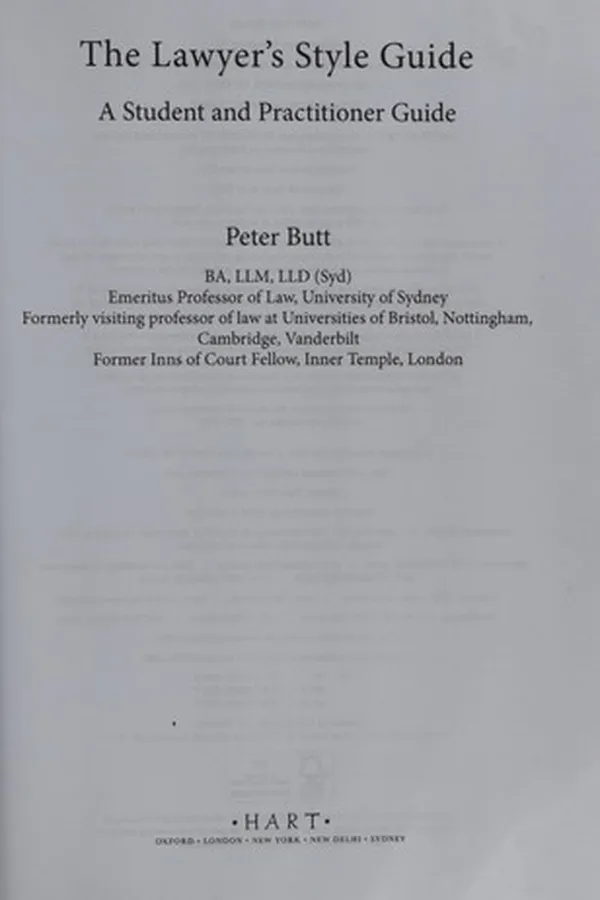 Capa de Lawyer's Style Guide