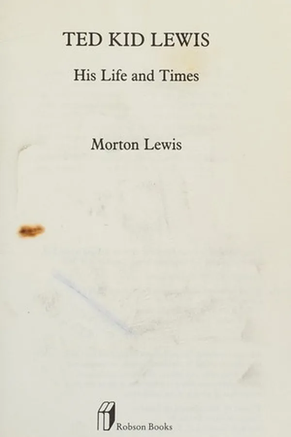 Capa de Ted "Kid" Lewis