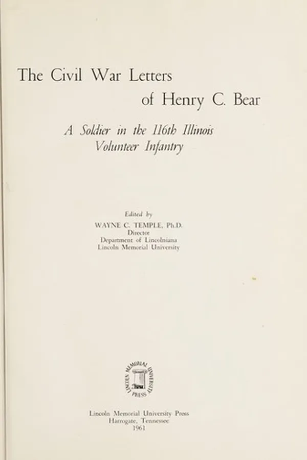 Capa de The Civil War letters of Henry C. Bear