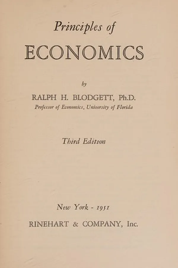 Capa de Principles of economics