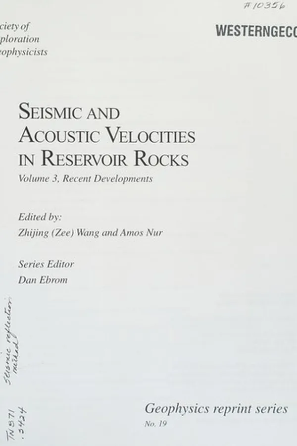 Capa de Seismic and acoustic velocities in reservoir rocks