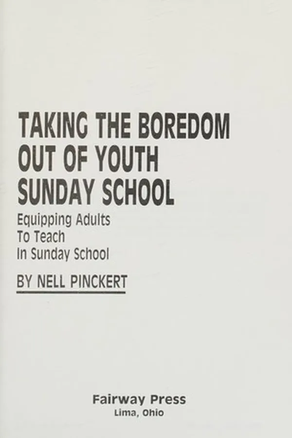 Capa de Taking the boredom out of youth Sunday school