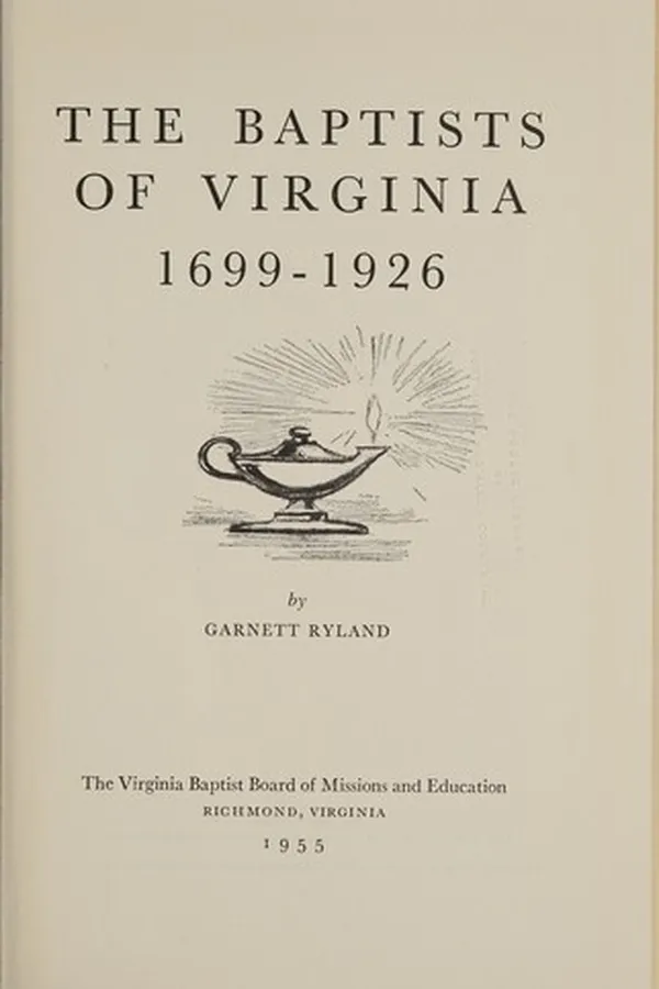 Capa de The Baptists of Virginia, 1699-1926