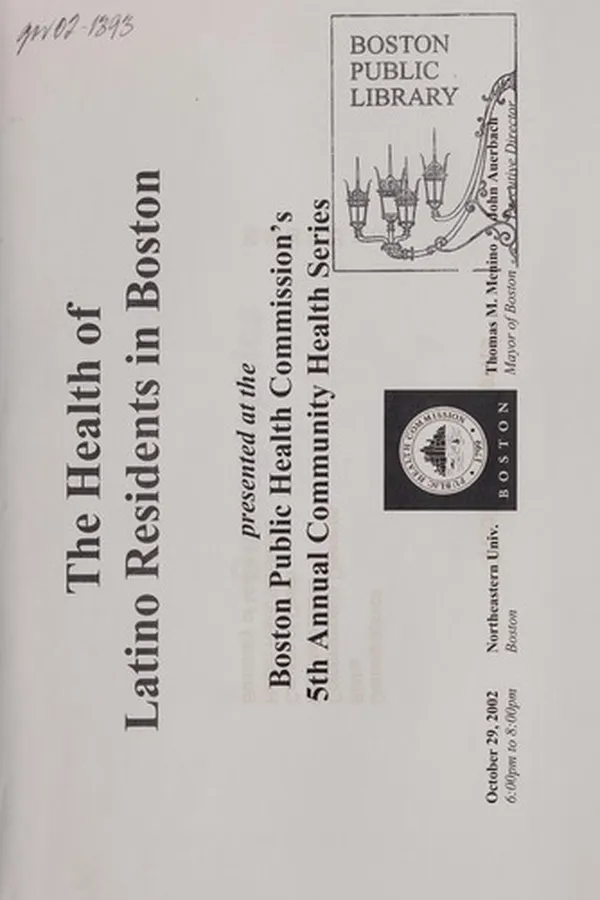 Capa de The health of latino residents in Boston