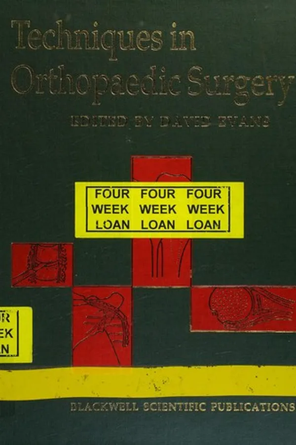 Capa de Techniques in Orthopaedic Surgery