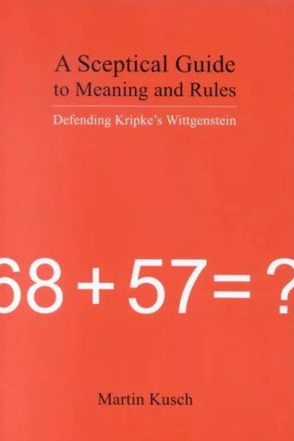 Capa de A Sceptical Guide to Meaning and Rules