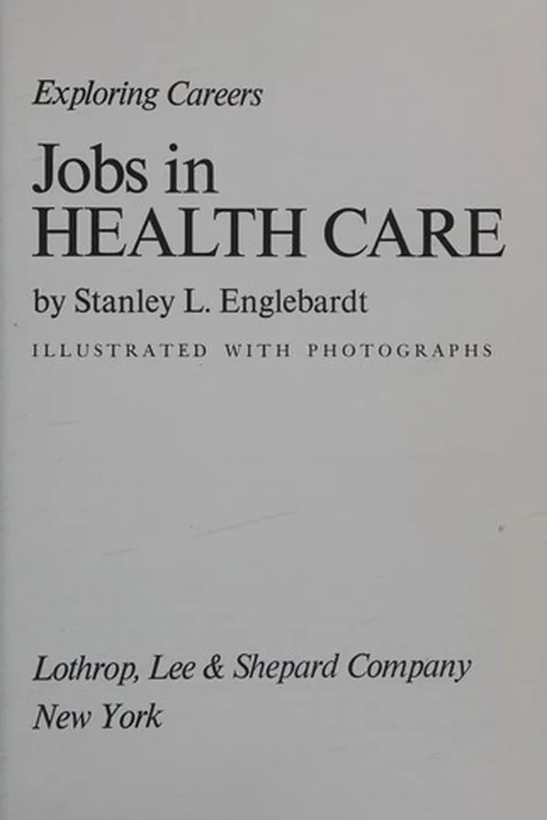 Capa de Jobs in health care