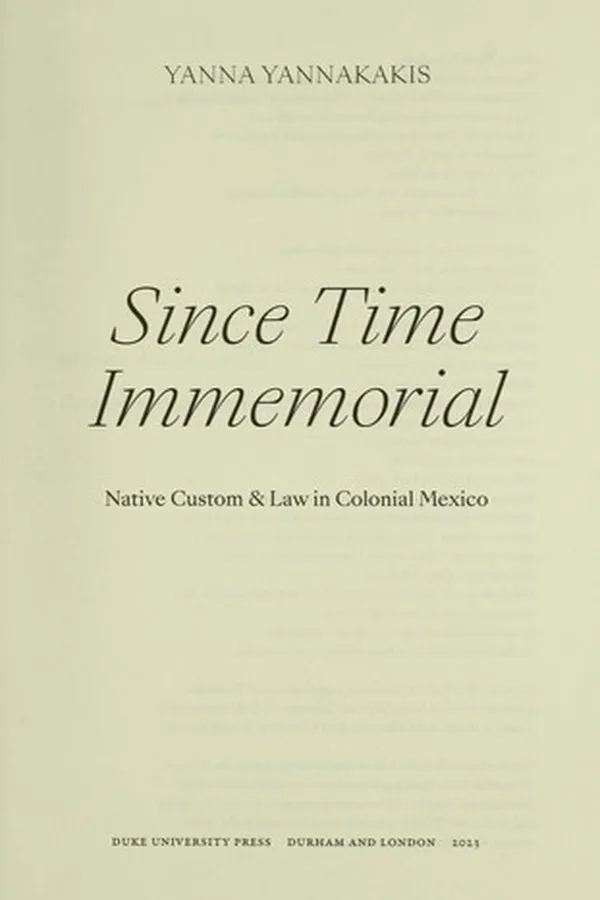 Capa de Since Time Immemorial