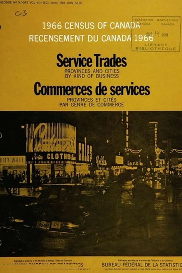 Capa de Provinces and cities by kind of business = Provinces et cités par genre de commerce.