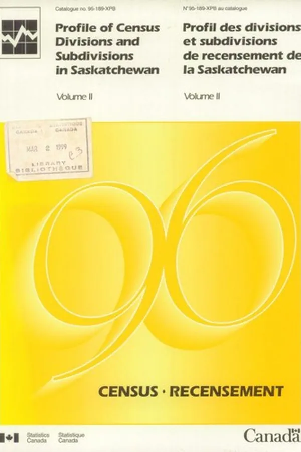 Capa de Profile of census divisions and subdivisions in Saskatchewan = Profil des divisions et subdivisions de recensement de la Saskatchewan.