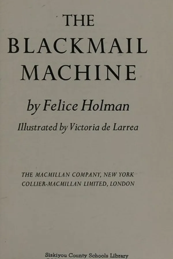 Capa de The blackmail machine