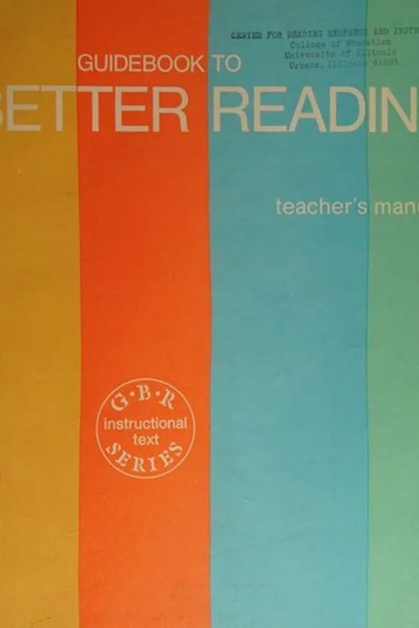 Cover of Guidebook to better reading