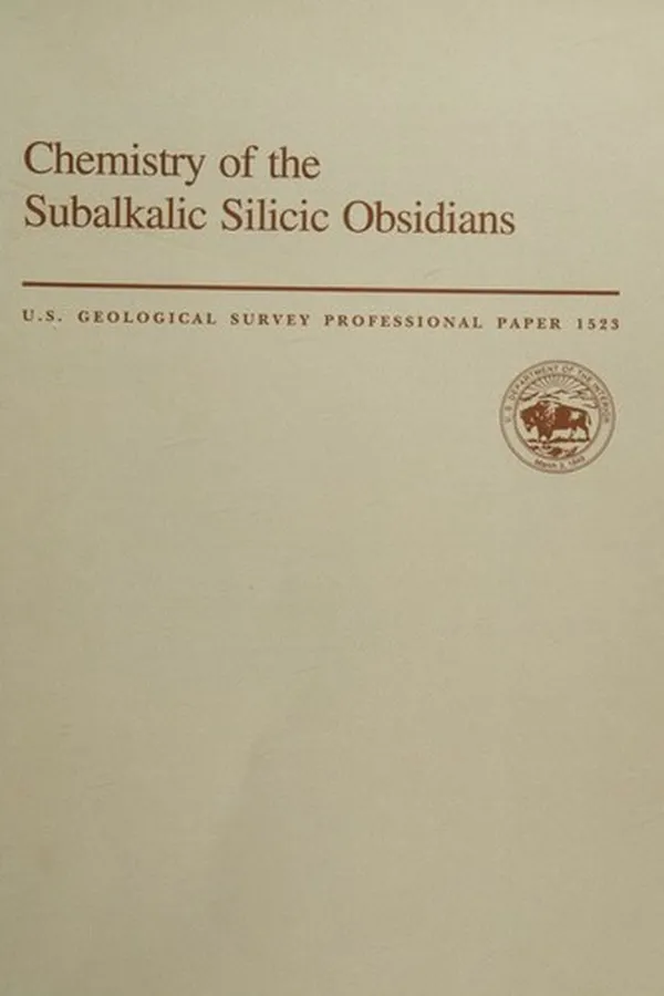 Capa de Chemistry of the subalkalic silicic obsidians