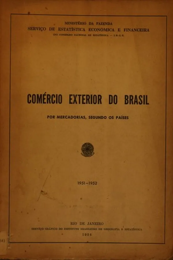 Capa de Comércio Exterior do Brasil por  Mercadorias, Segundo os Paises, 1949-1950
