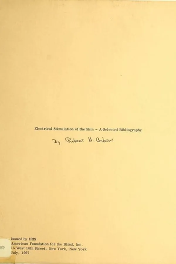 Capa de Electrical stimulation of the skin