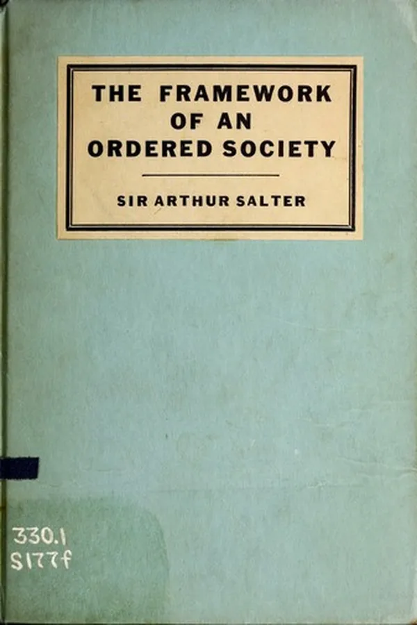 Capa de The framework of an ordered society