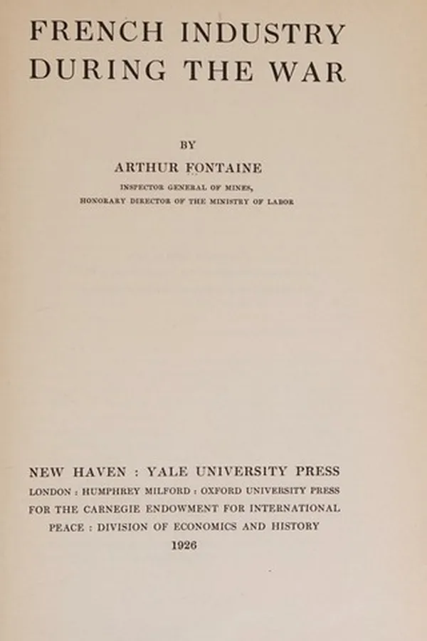 Capa de French industry during the war