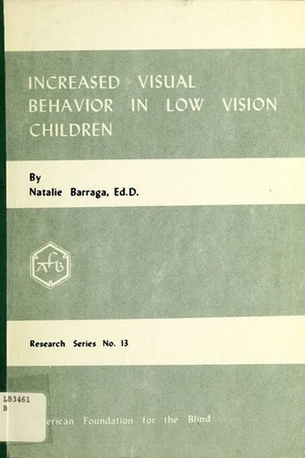 Capa de Increased visual behavior in low vision children