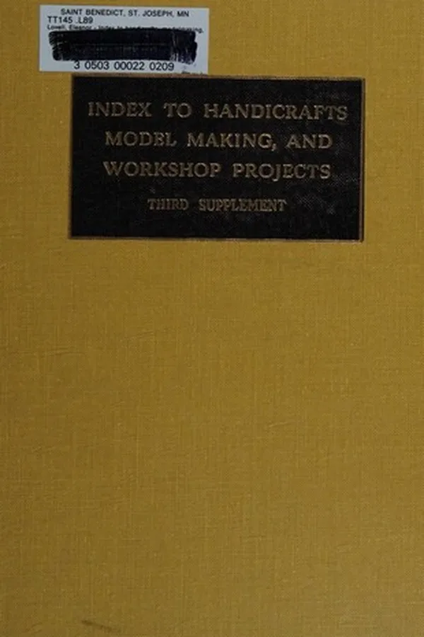 Capa de Index to handicrafts, modelmaking, and workshop projects