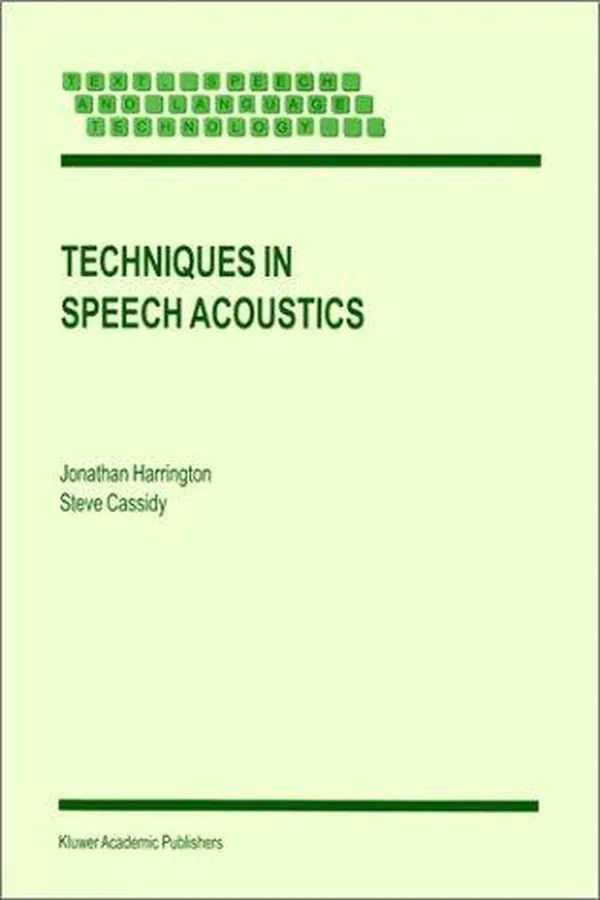 Capa de Techniques in Speech Acoustics