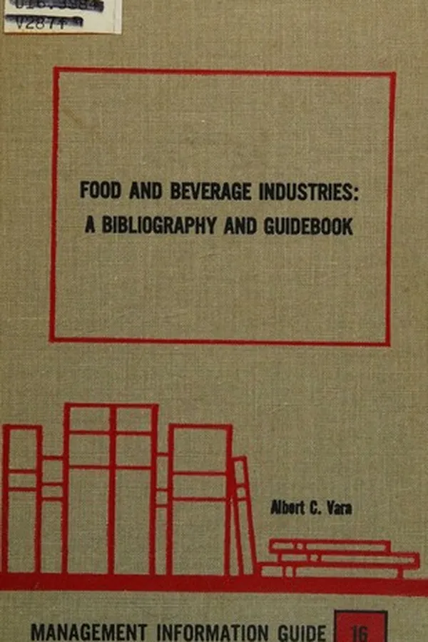 Capa de Food and beverage industries: a bibliography and guidebook