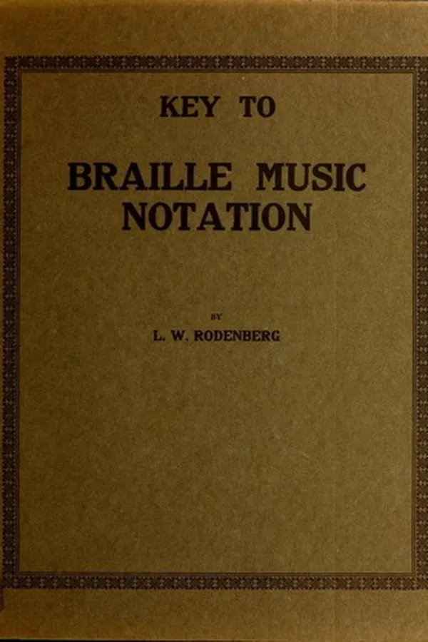 Capa de Key to Braille Music Notation
