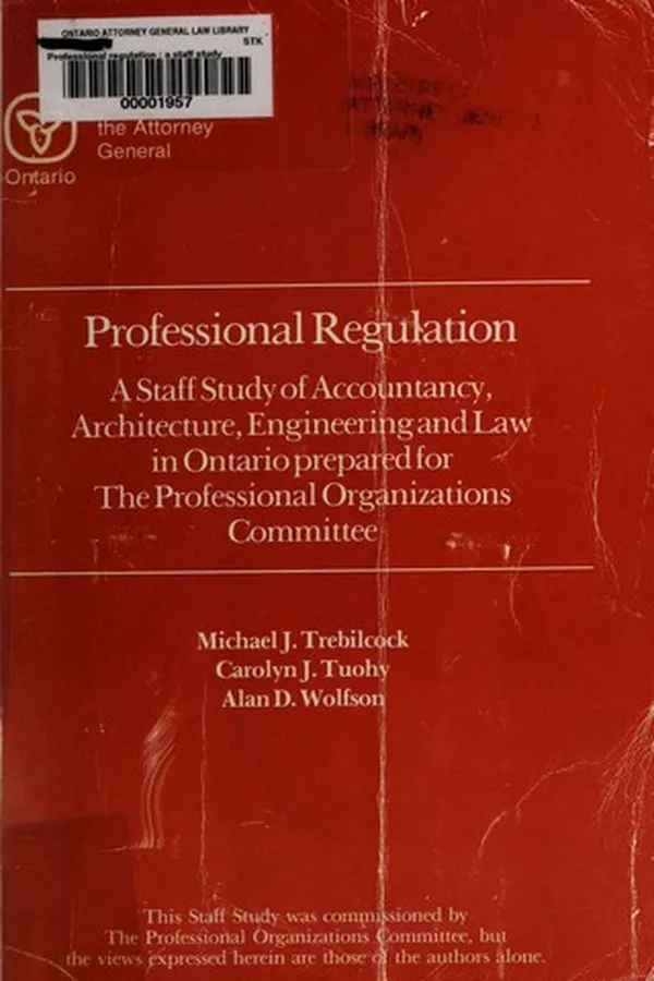 Capa de Professional regulation