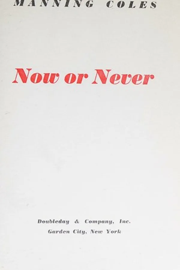 Capa de Now or never