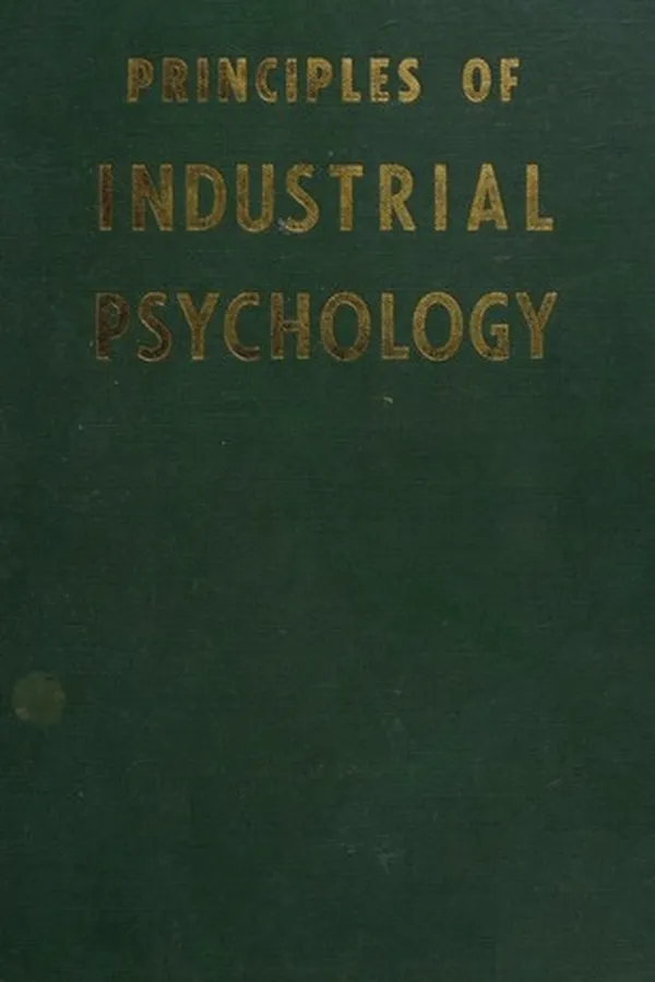 Capa de Principles of industrial psychology