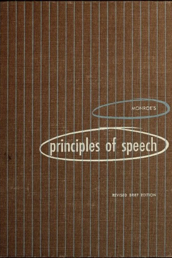 Cover of Principles of speech