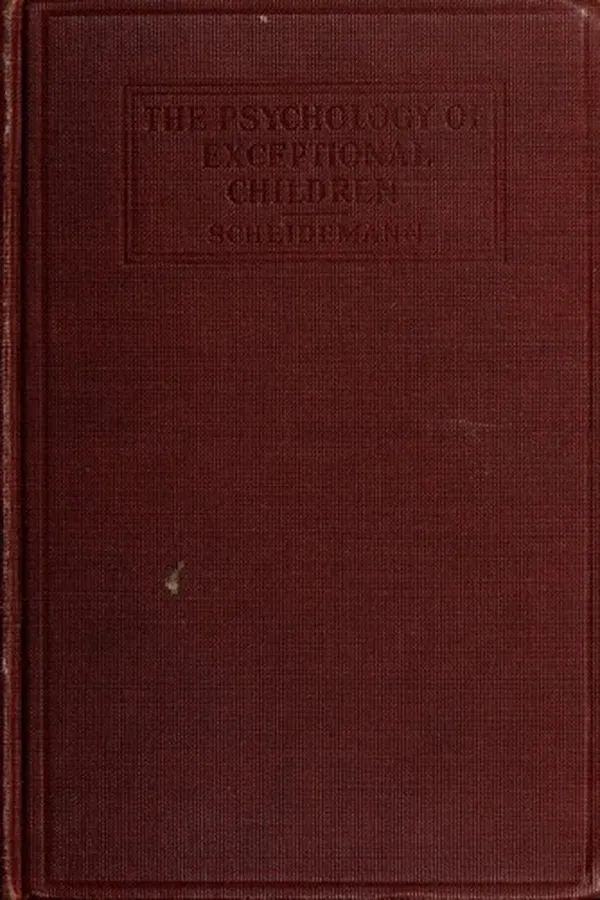 Capa de The psychology of exceptional children