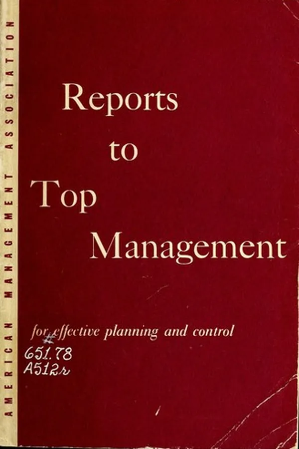 Capa de Reports to top management for effective planning and control