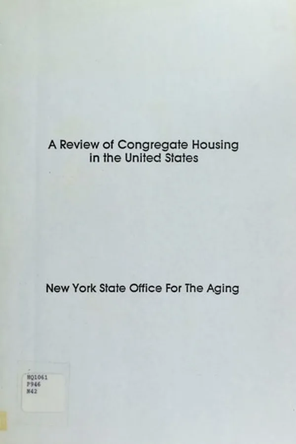 Capa de A review of congregate housing in the United States