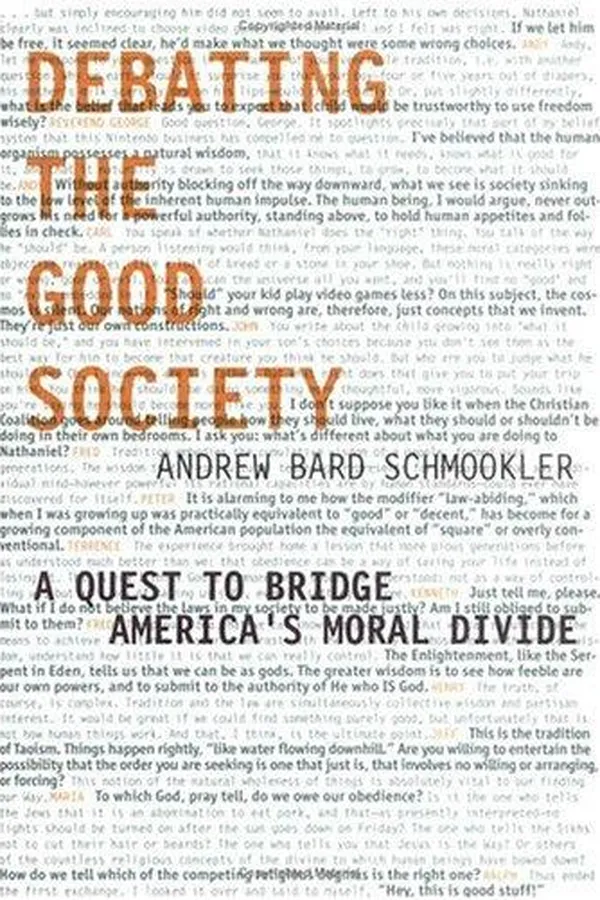 Capa de Debating the good society