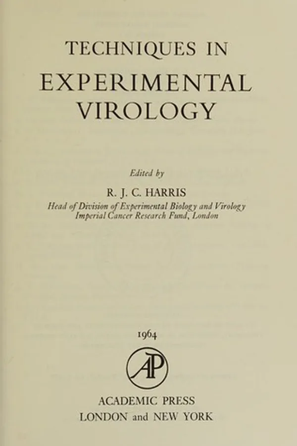 Capa de Techniques in experimental virology