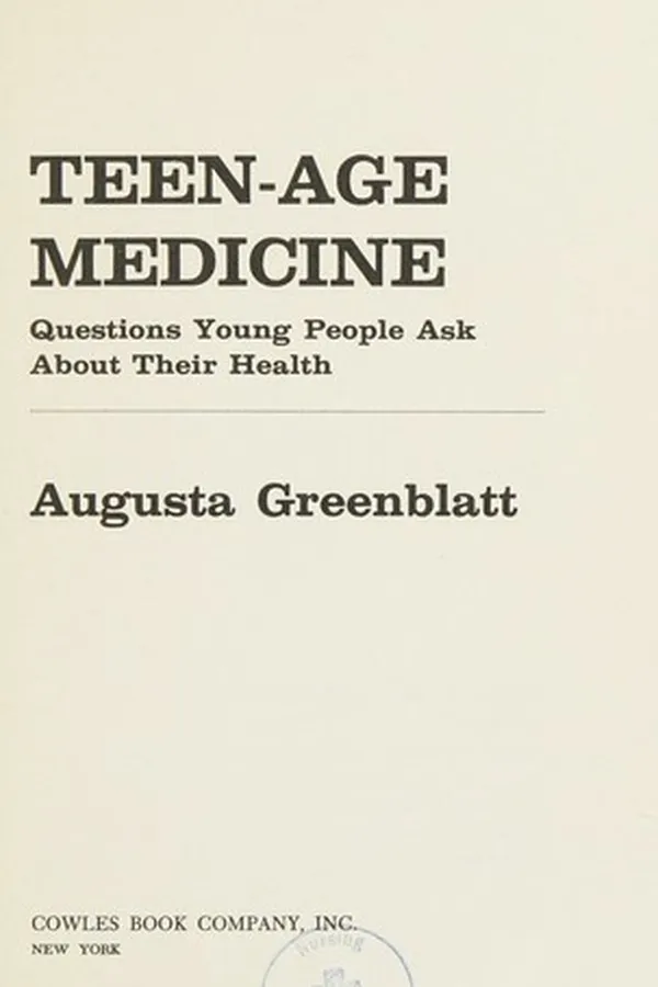 Capa de Teen-age medicine