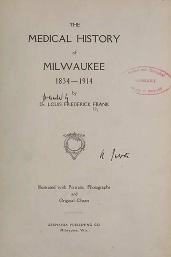 Capa de The medical history of Milwaukee