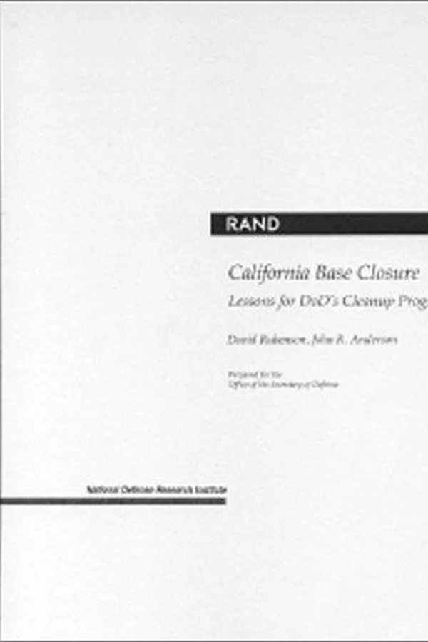 Capa de California base closure