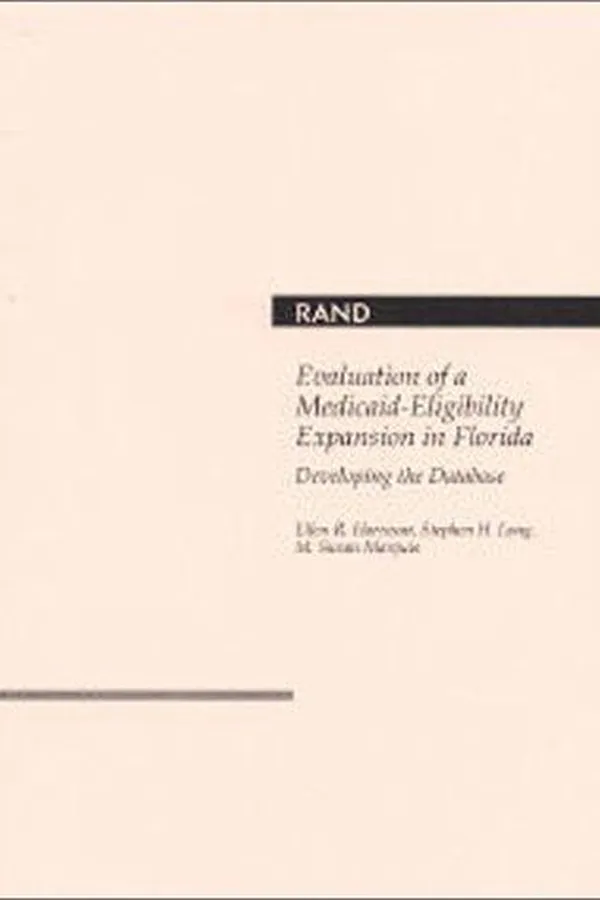 Capa de Evaluation of a medicaid-eligibility expansion in Florida