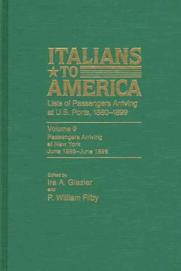 Capa de Italians to America, Volume 9  June 1895-June 1896