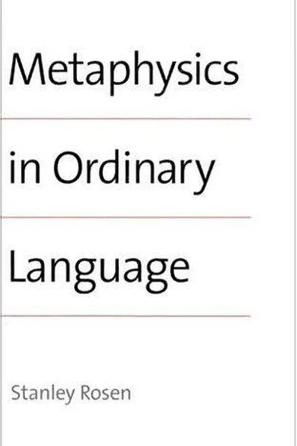 Capa de Metaphysics in ordinary language