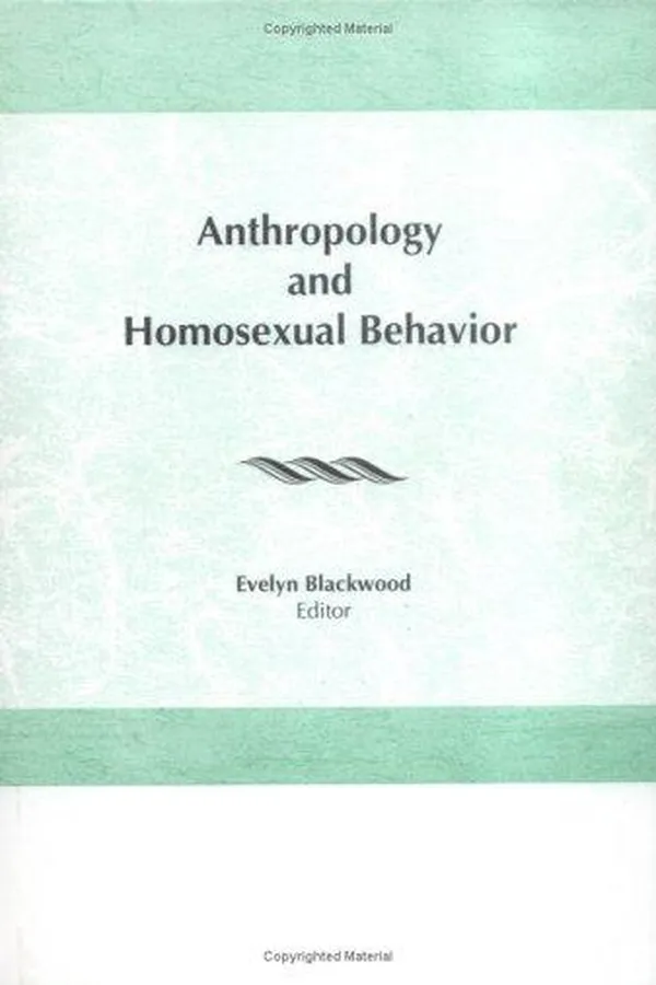 Capa de Anthropology and Homosexual Behavior