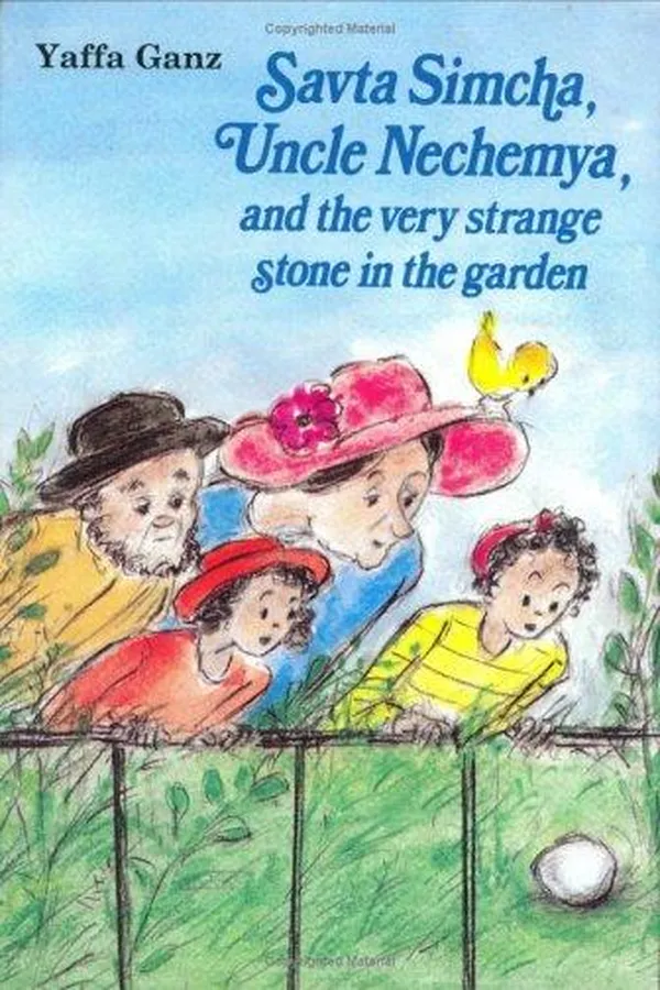 Capa de Savta Simcha, Uncle Nechemya, and the very strange stone in the garden